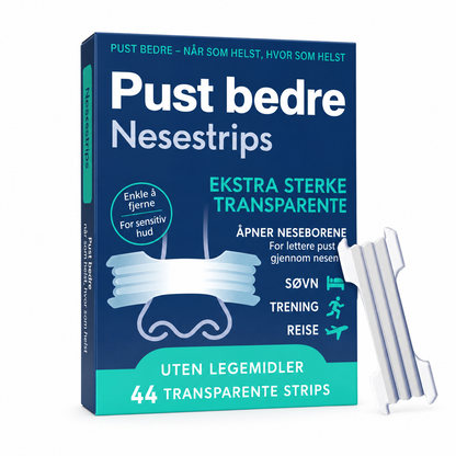 Nese Strips - Optimaliser nasal pusting for søvn og trening.