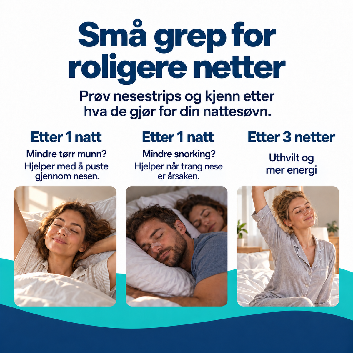 Nese Strips - Optimaliser nasal pusting for søvn og trening.