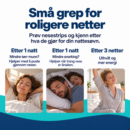 Nese Strips - Optimaliser nasal pusting for søvn og trening.