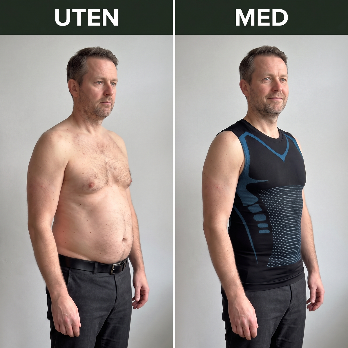 Reist Form Singlet herre | Flatere mage